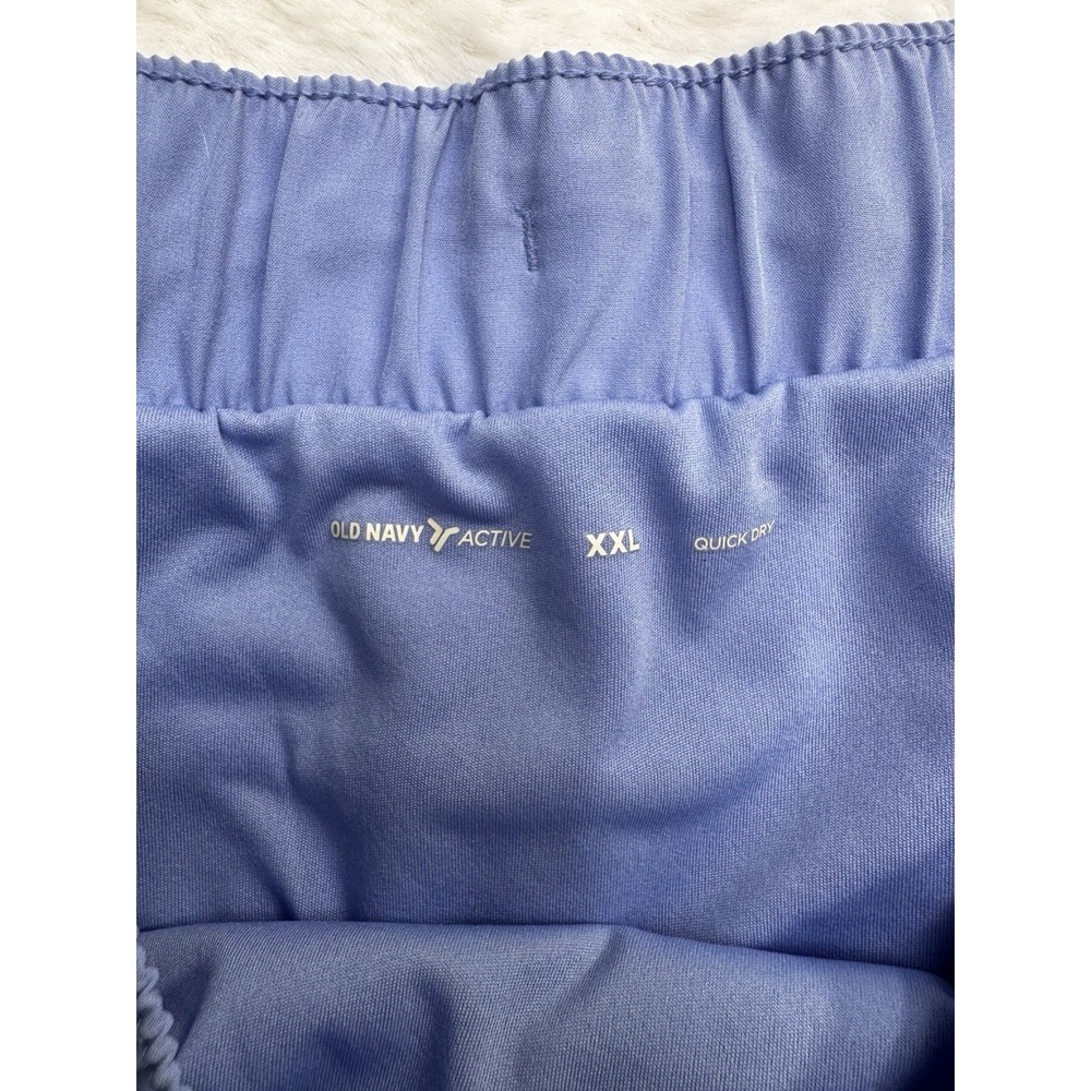 Old Navy Active Quick Dry Running Shorts Lined Lightweight XXL Blue Zip Pocket - Picture 8 of 10